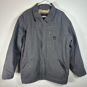 Walls Men's Gray Sherpa Lined Coat Workwear Chore Coat Size XL